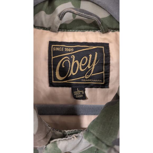 Obey Giant Mens Camo Parka Winter Jacket - Picture 3 of 7